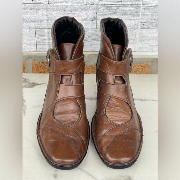 Josef Seibel Leather Tina Heel Ankle Boots size 40/8.5 - Picture 3 of 14